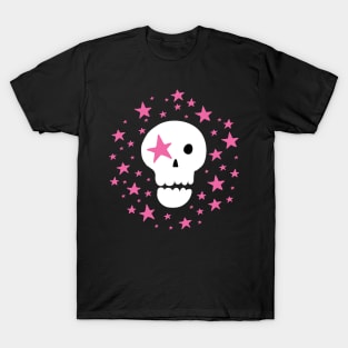 Pastel Goth Spooky Cute Pink Skull T-Shirt